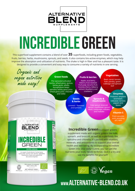 Incredible Green: Unleash Nature's Bounty with Our Super Green Supplement